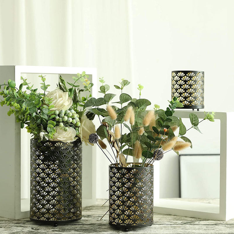 Jogo de Porta Velas em Metal Cobre