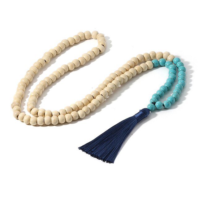 Japamala Natural 108 Contas Em Madeira Com Critais