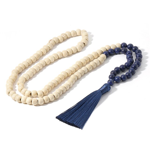 Japamala Natural 108 Contas Em Madeira Com Critais