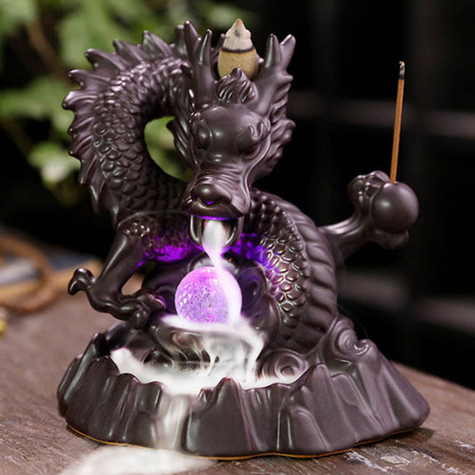 Incensário Dragão Zen Feng Shui + 20 Incensos de brinde - Mandalay Shop