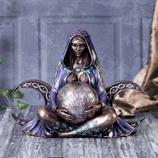 Estátua da Deusa Gaia Mãe-Terra Em Energia Lunar