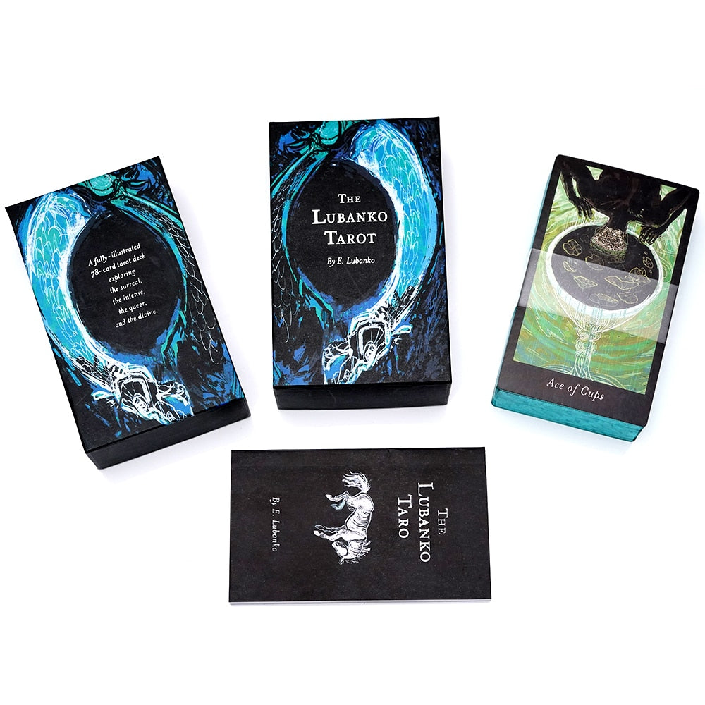 Baralho Especial 78 Cartas The Lubanko Tarot - Ed. Com Borda Esmeralda e Caixa