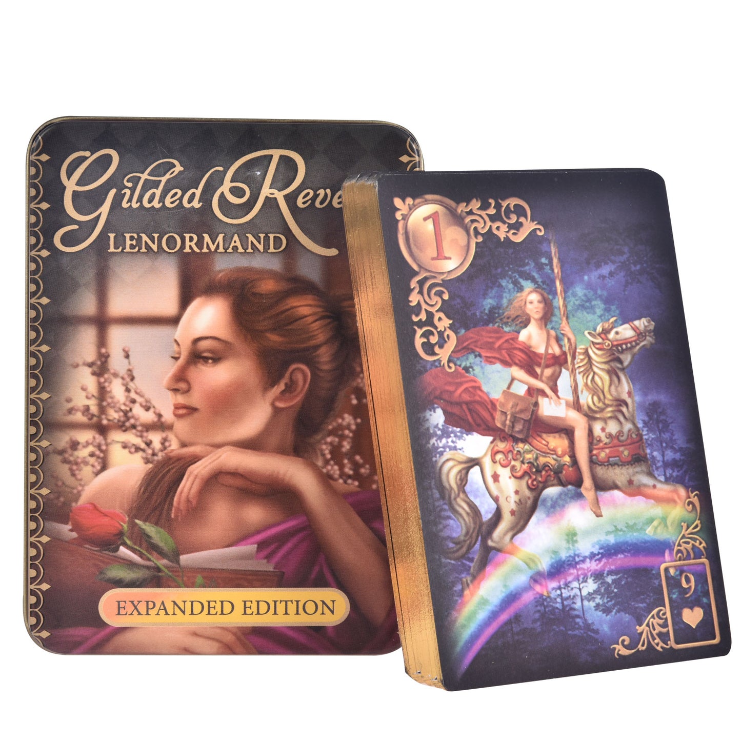 Baralho Cigano Especial 47 Cartas Ciro Marchetti's Gilded Reverie Lenormand - Ed. Tarot Borda Dourada e Caixa De Metal