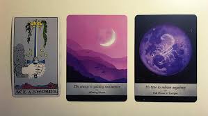 Baralho Oráculo Especial 55 Cartas Yasmin Bolland's Moonology Com Borda Roxa e Caixa De Metal - Mandalay Shop