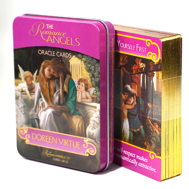 Compre Cartas oraculares de anjos românticos espanhóis, 44 cartas, guia de  baralho de tarô para iniciantes