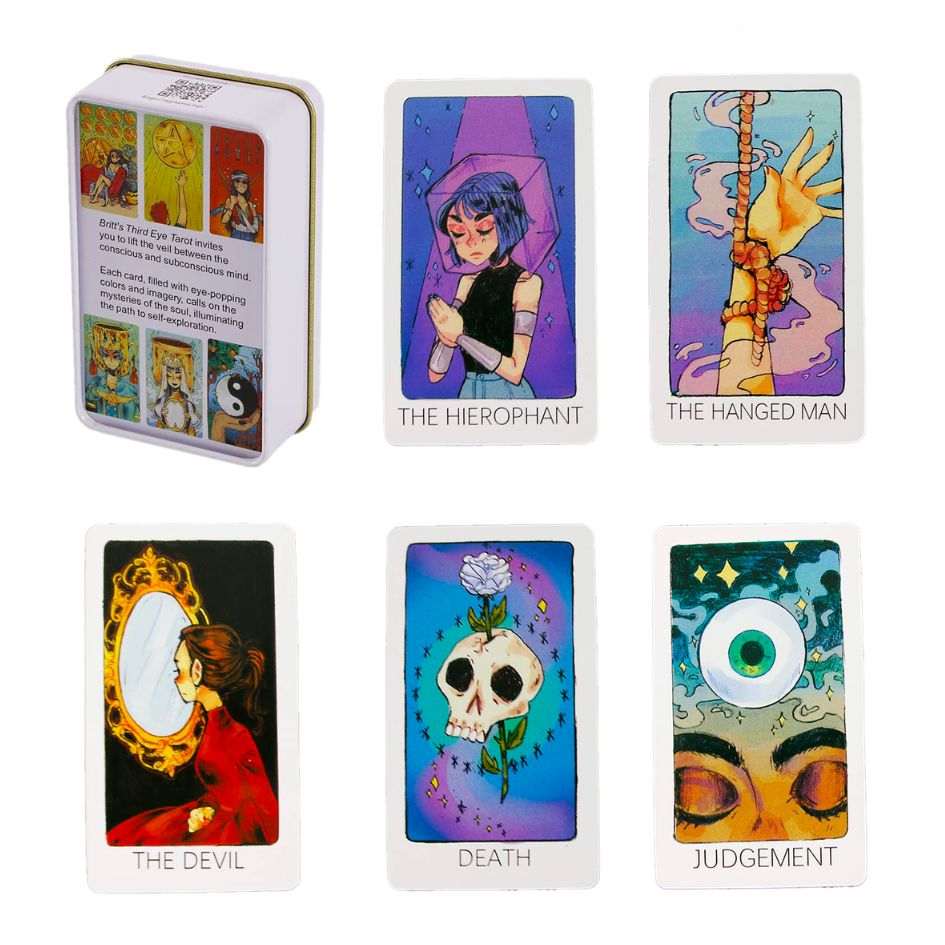 Britt's Third Eye Tarot, jogos de tabuleiro e cartas Vintage, o